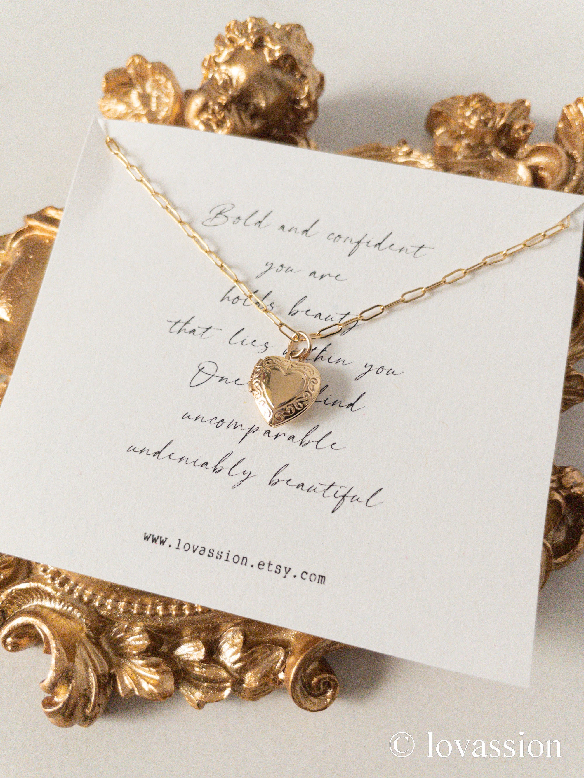 Heart Lock Necklace by Morse and Dainty