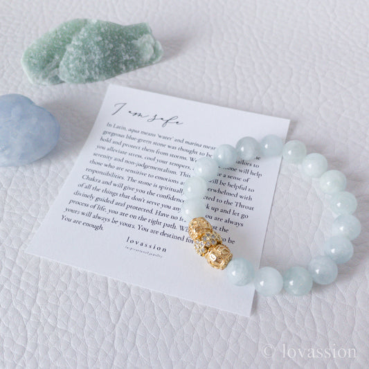 8mm aquamarine bracelet