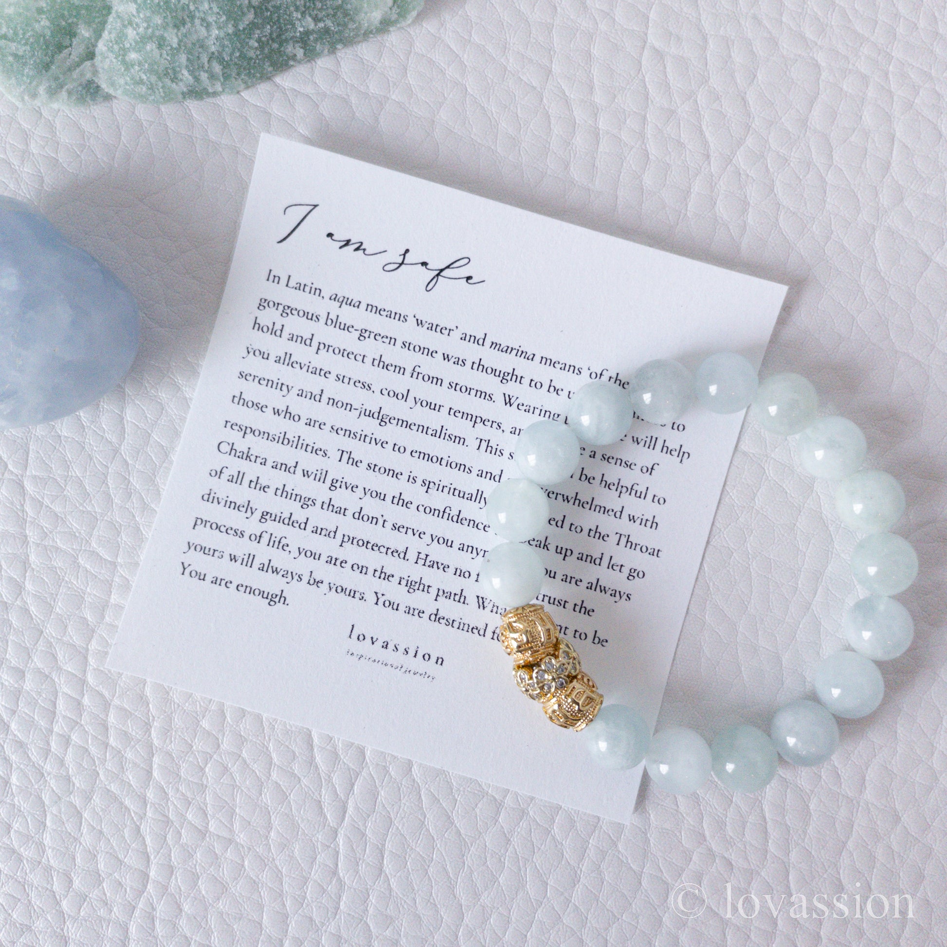 8mm aquamarine bracelet