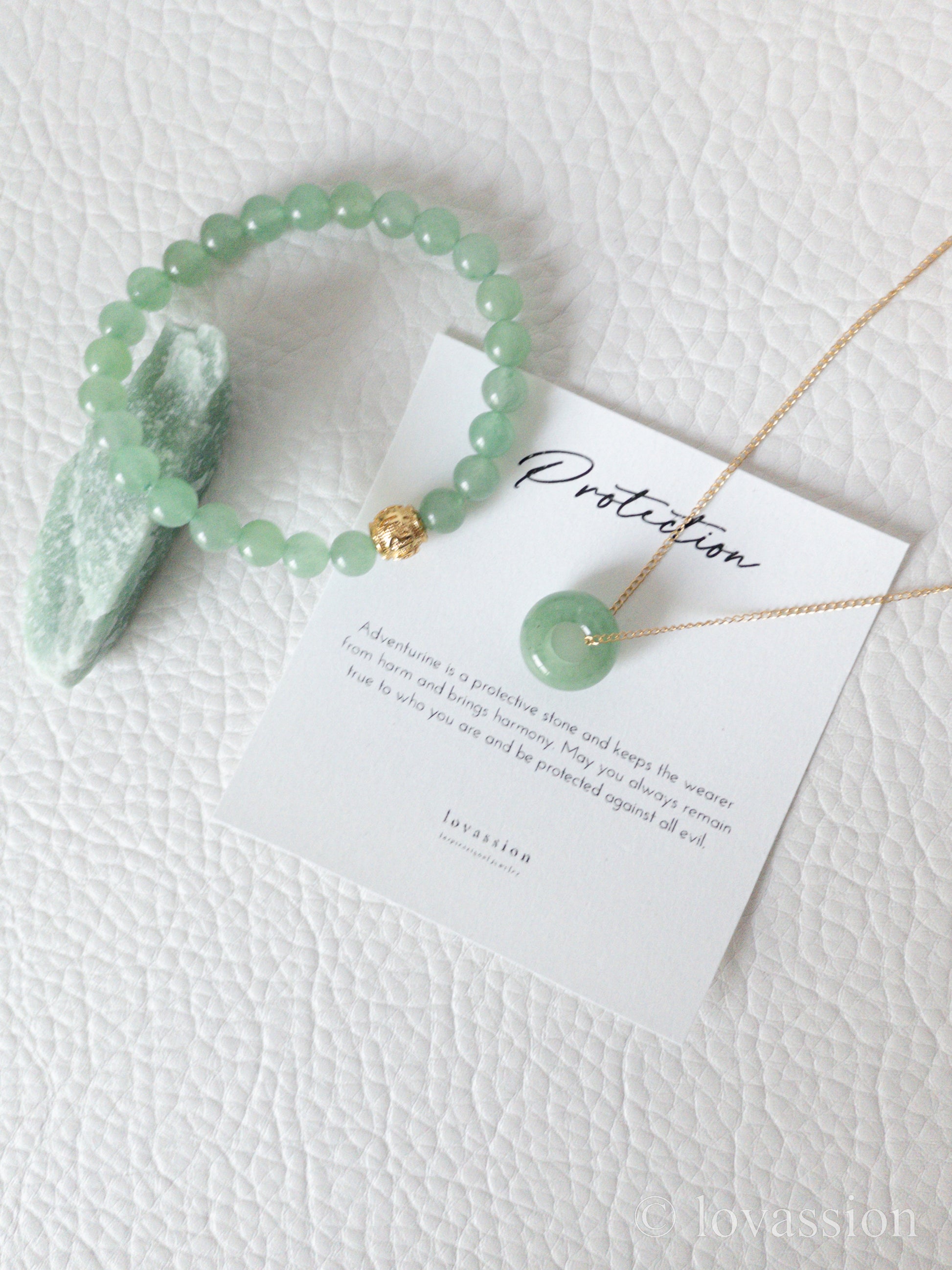 aventurine necklace set