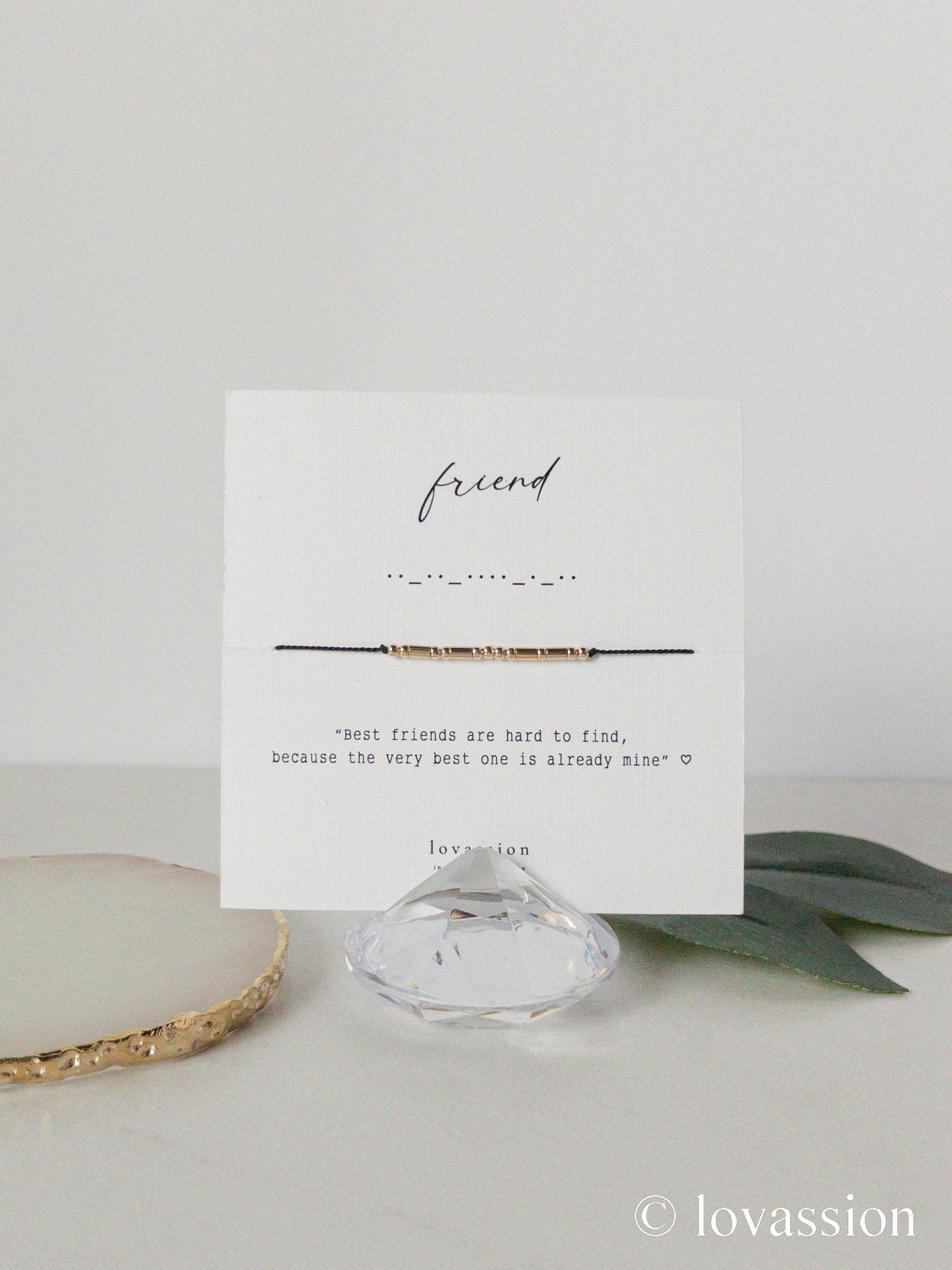 14K Best Friend Bracelet Set | Morse Code Jewelry - Lovassion