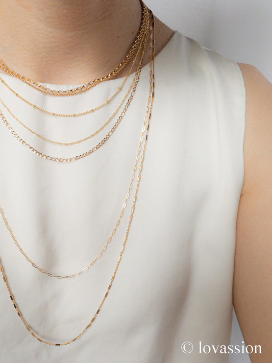18K Gold Chain Necklace | 7 Styles - Lovassion