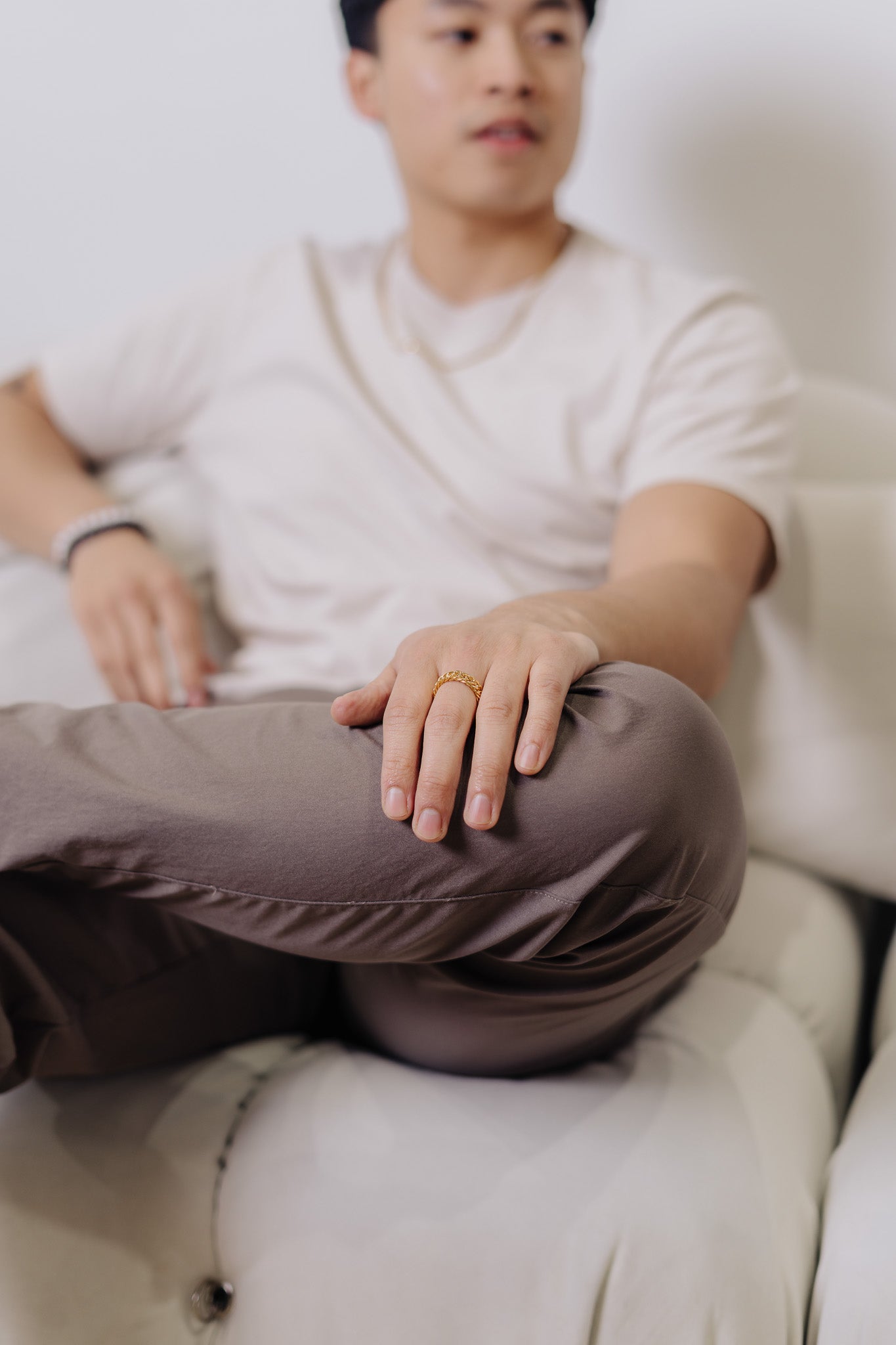 men wearing ring cuban link