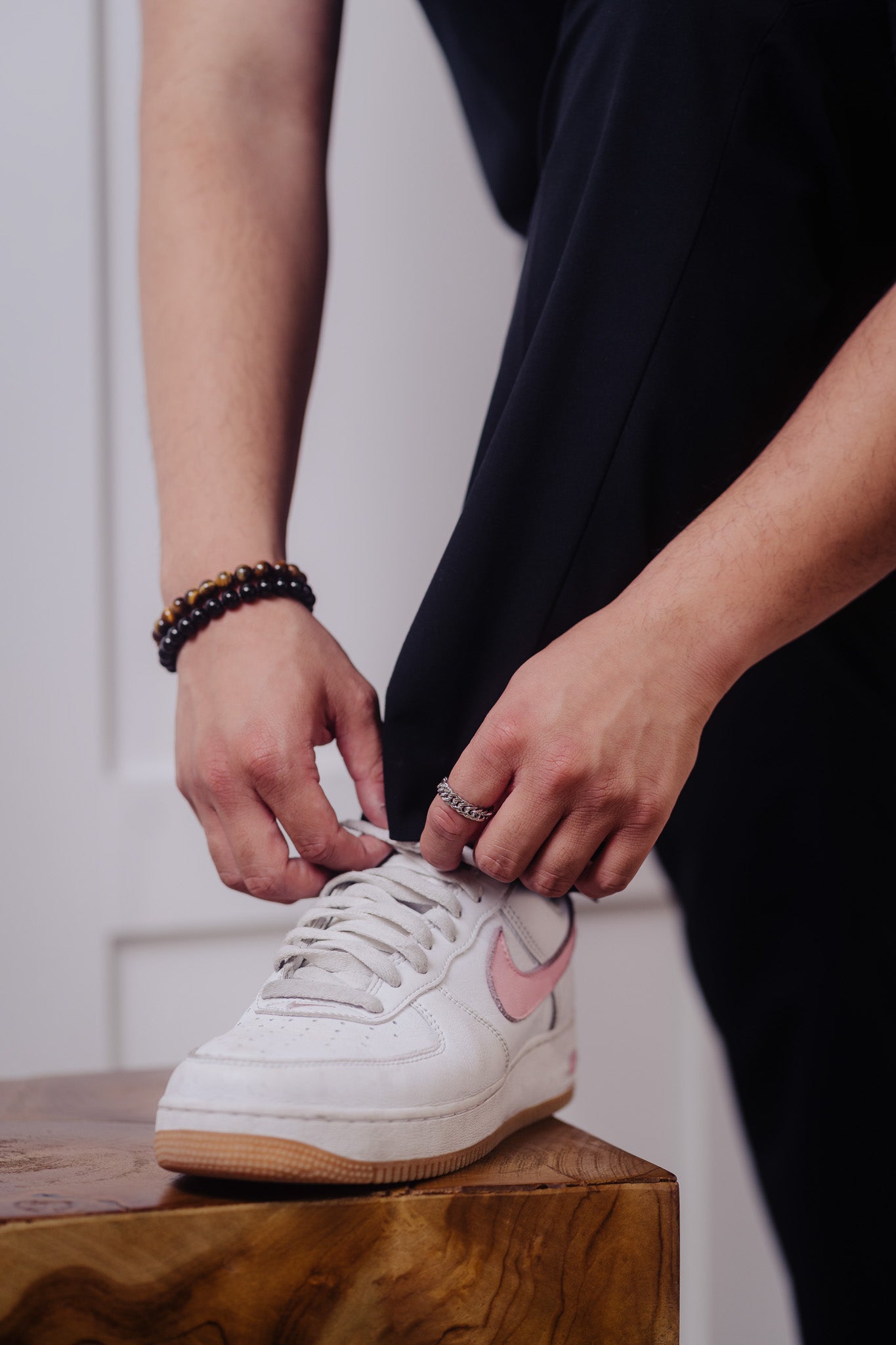 men wearing ring cuban link
