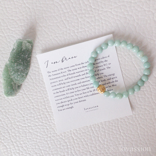 18K Amazonite Bracelet 6MM
