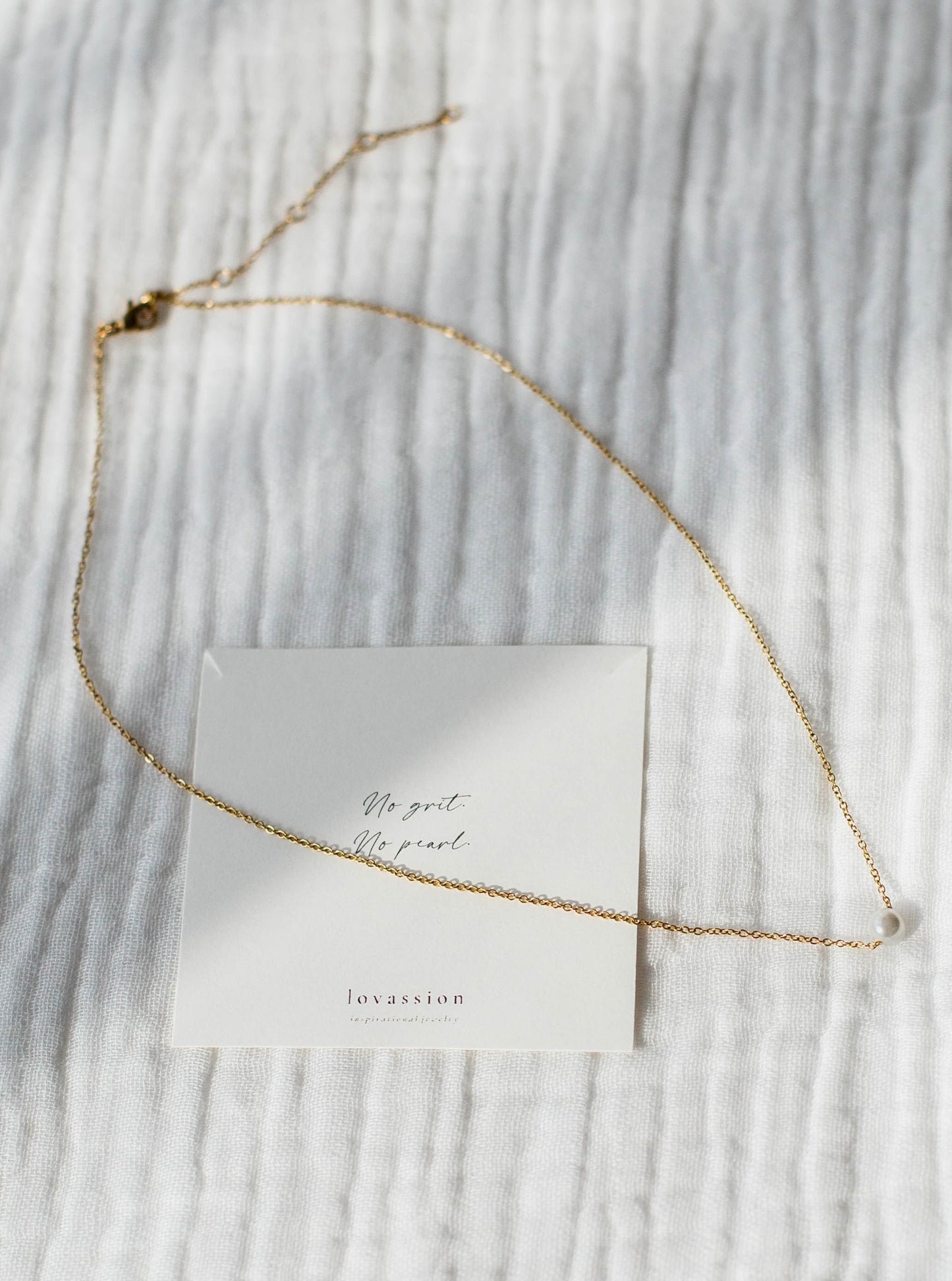 single pearl necklace with no grit no pearl quote