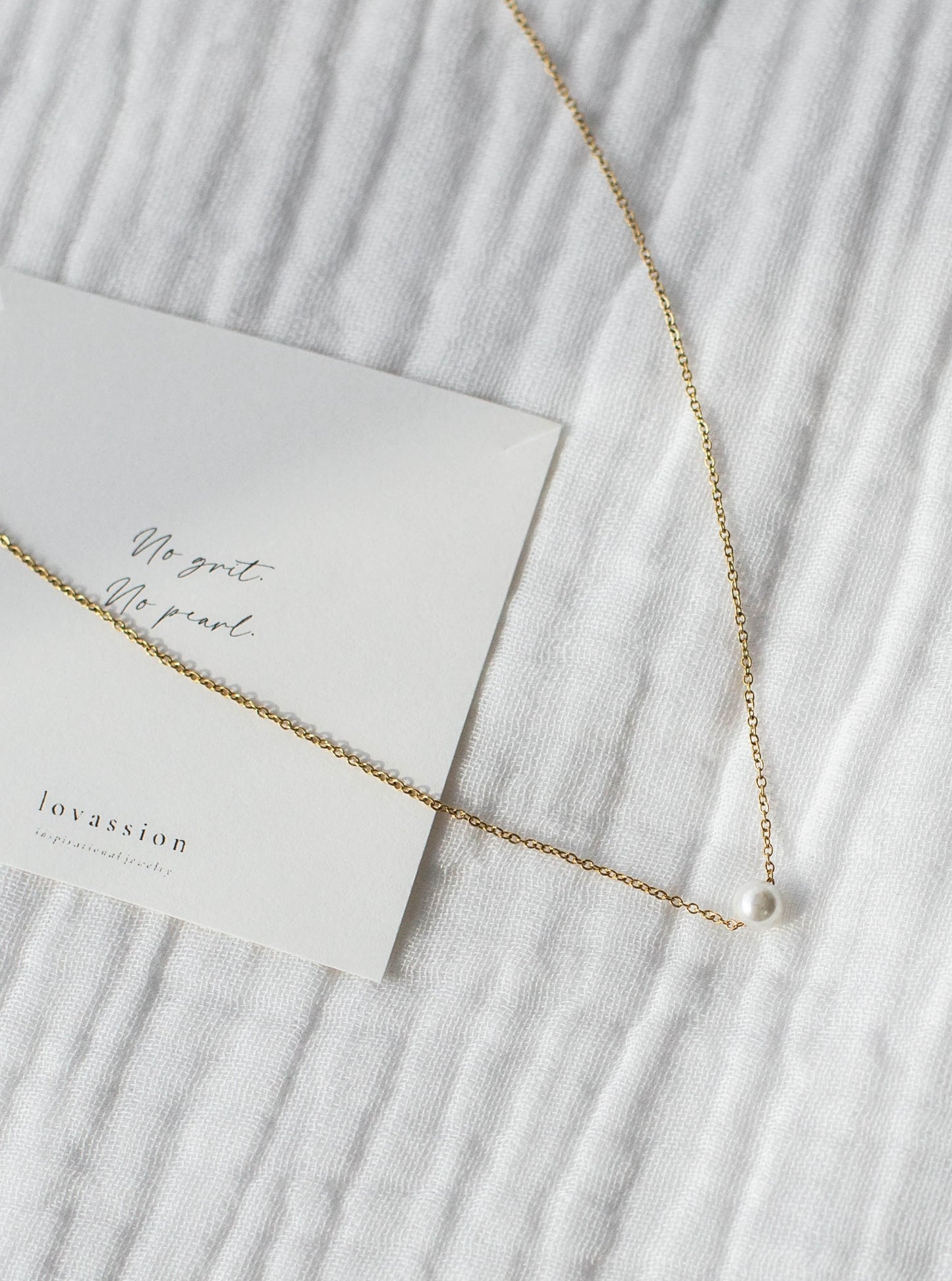 single pearl necklace with no grit no pearl quote