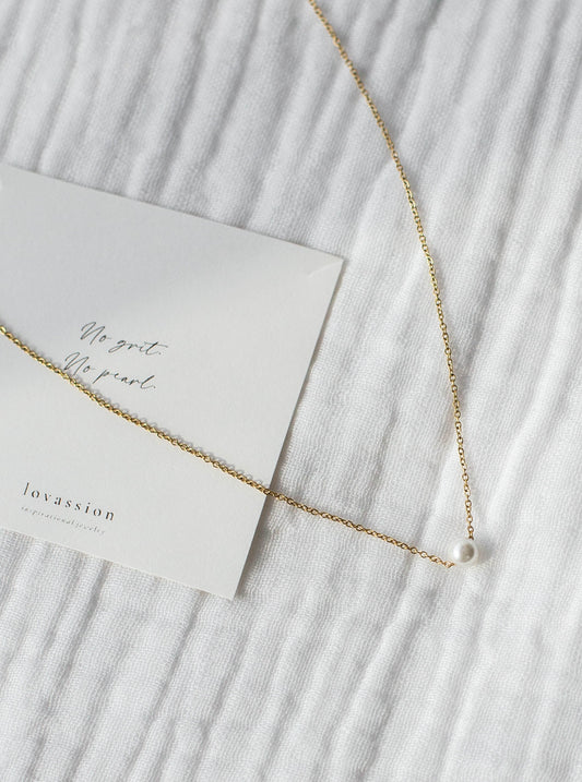 single pearl necklace with no grit no pearl quote