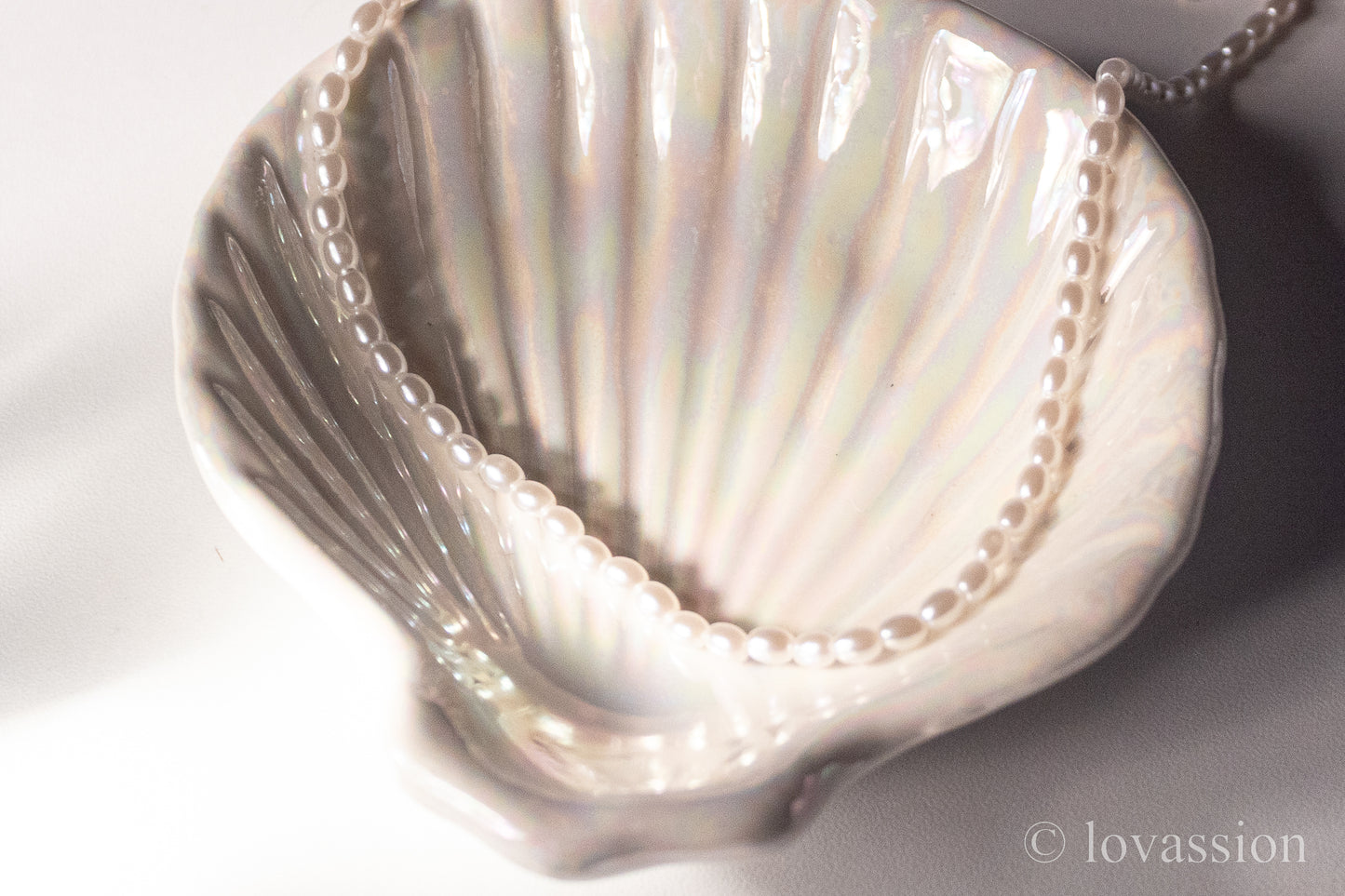 tiny rice pearl necklace