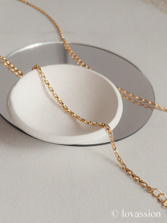 18K Gold Chain Set | Necklace & Bracelet - Lovassion