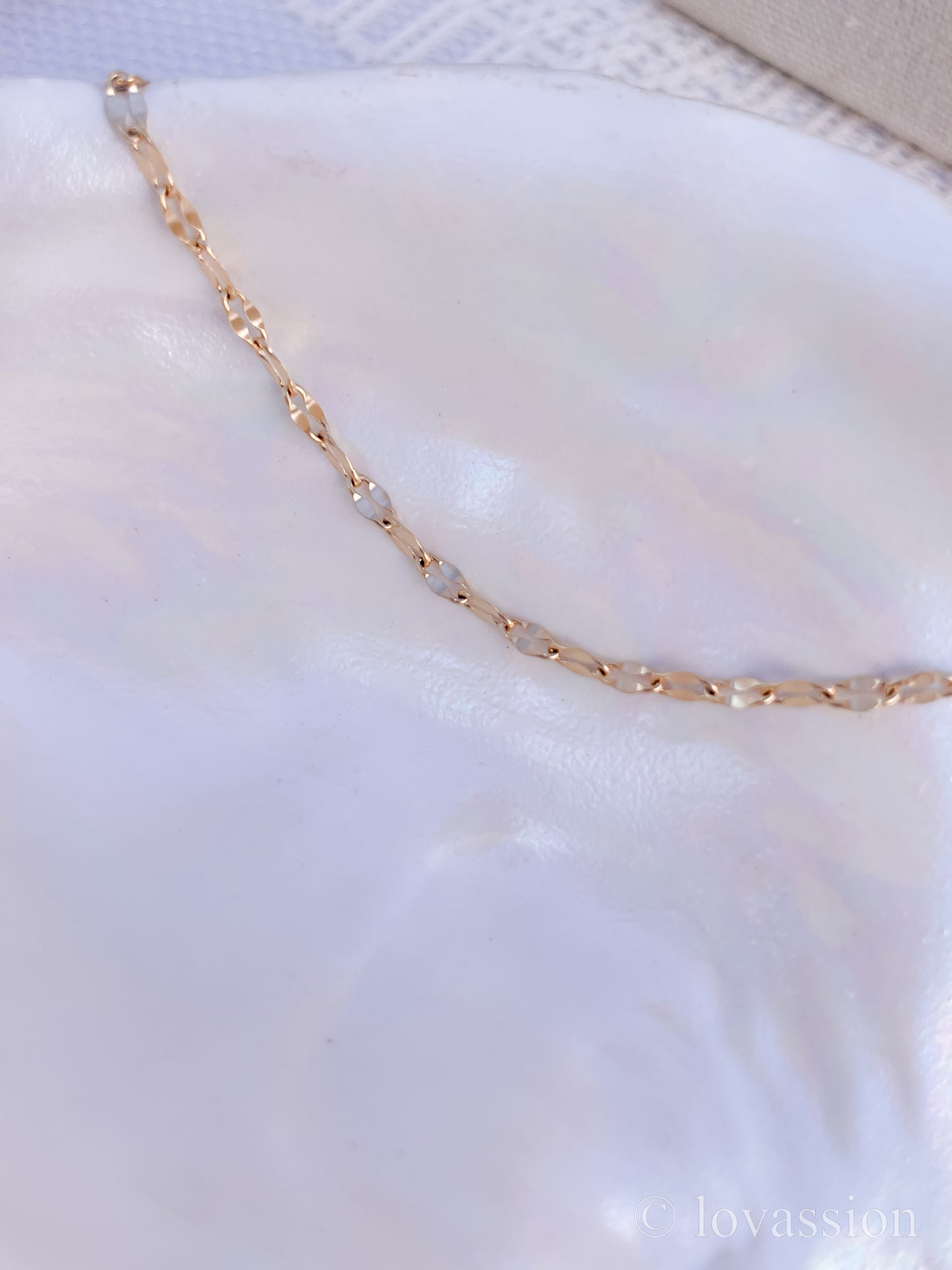 14K Sequin Chain Bracelet | Waterproof Jewelry