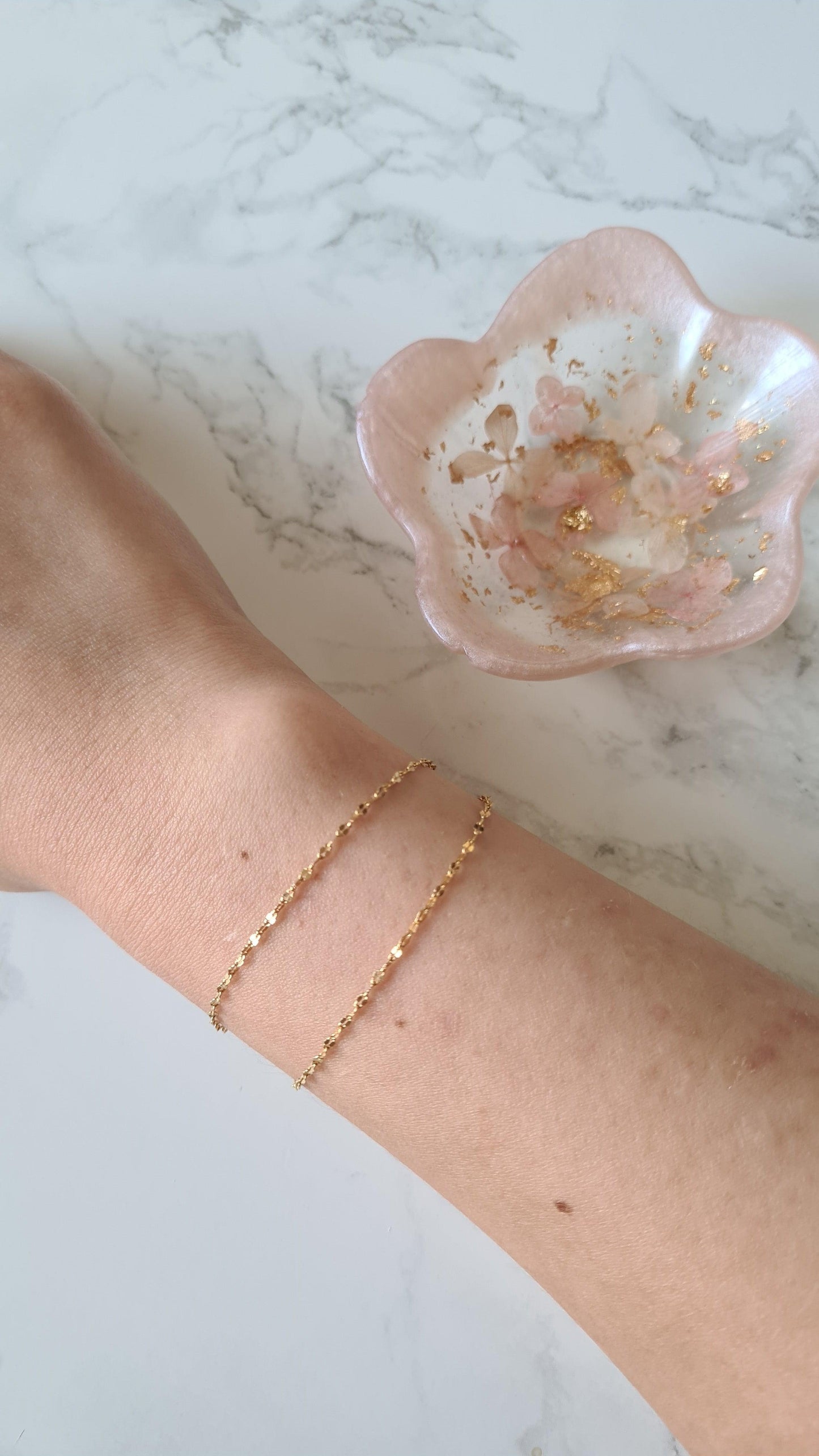 14K Double Twist Chain Bracelet - Lovassion