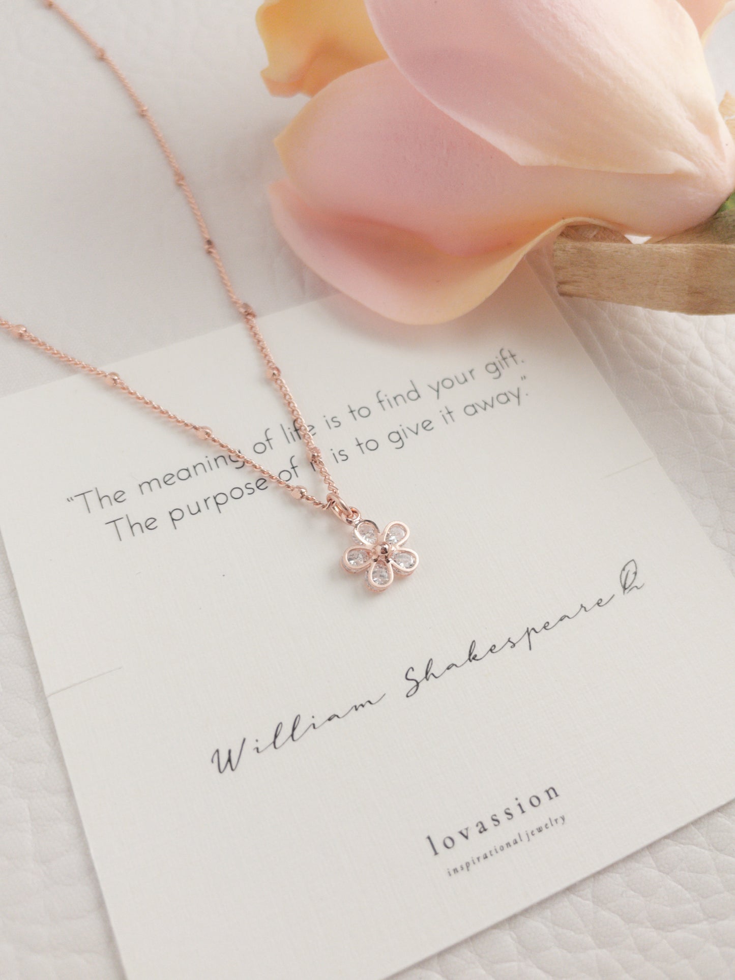 14K Cherry Blossom Necklace - Lovassion