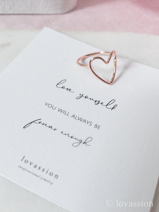 Open Heart Ring | Waterproof Jewelry