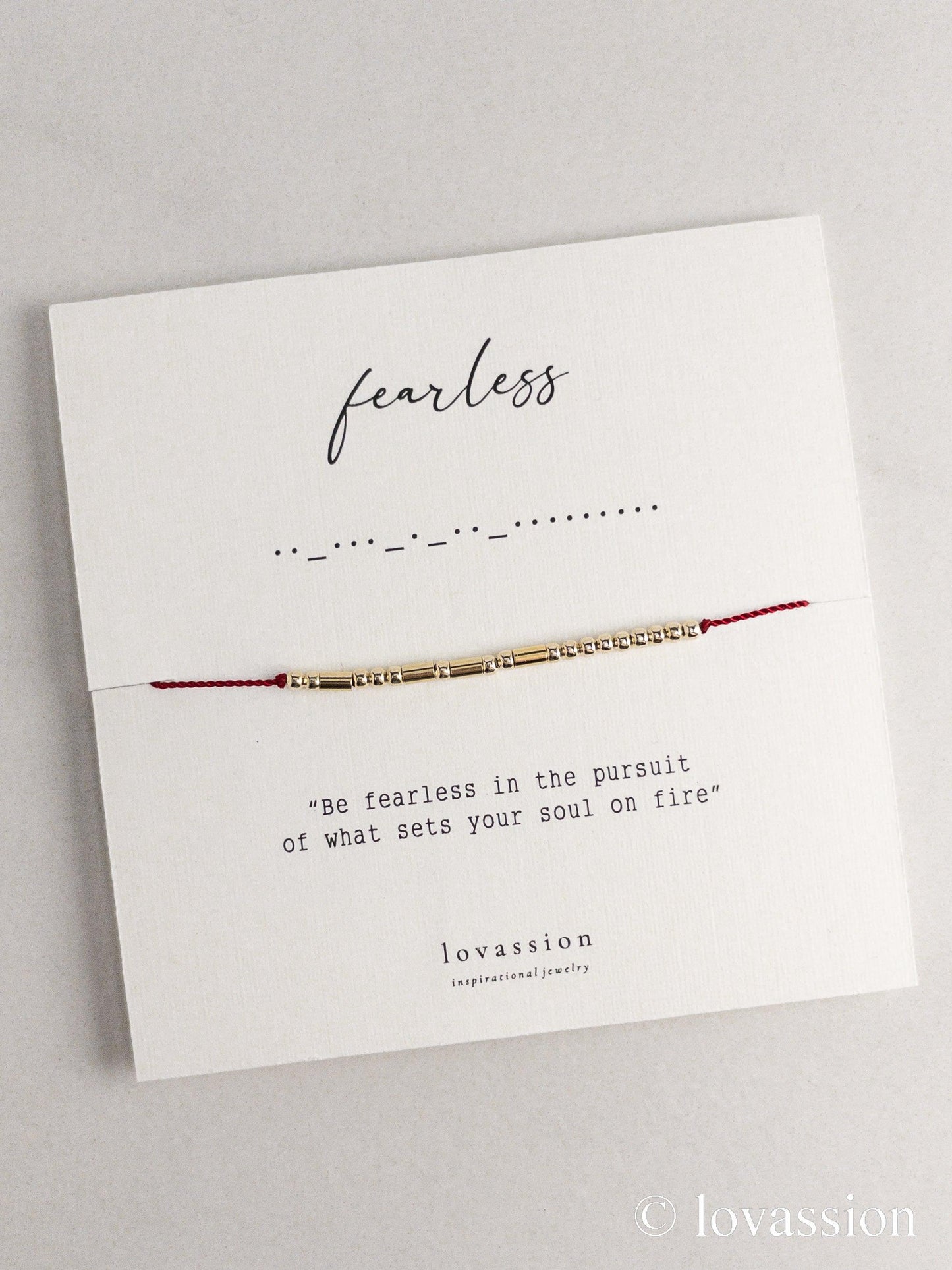 14K Fearless Bracelet | Morse Code Jewelry - Lovassion