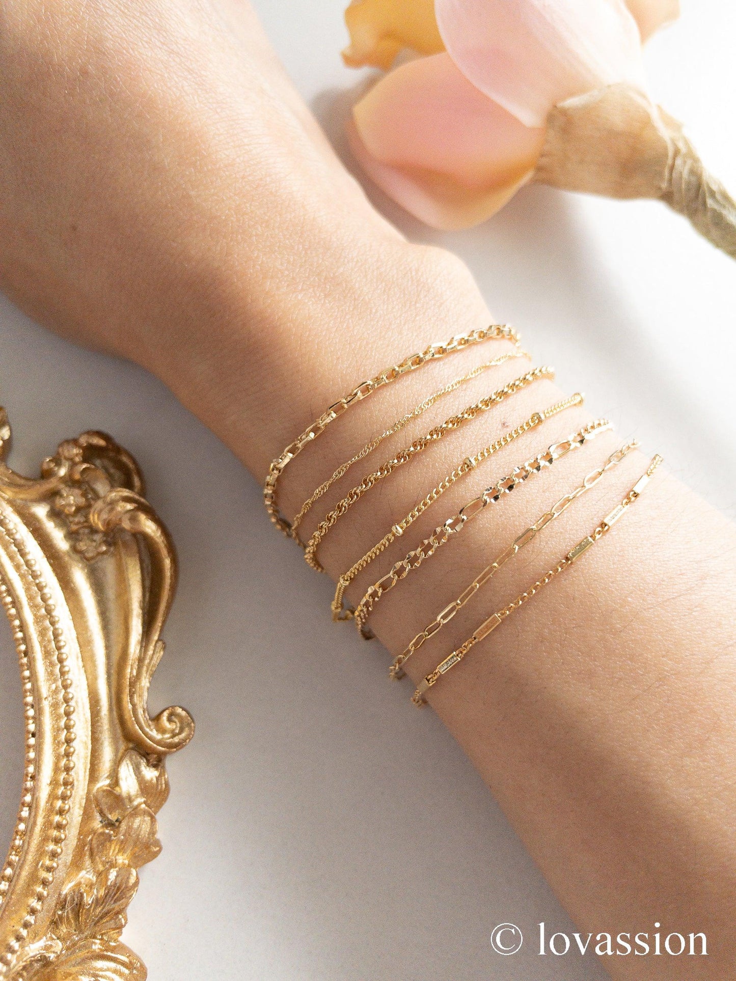 18K Gold Chain Bracelet | 7 Styles - Lovassion