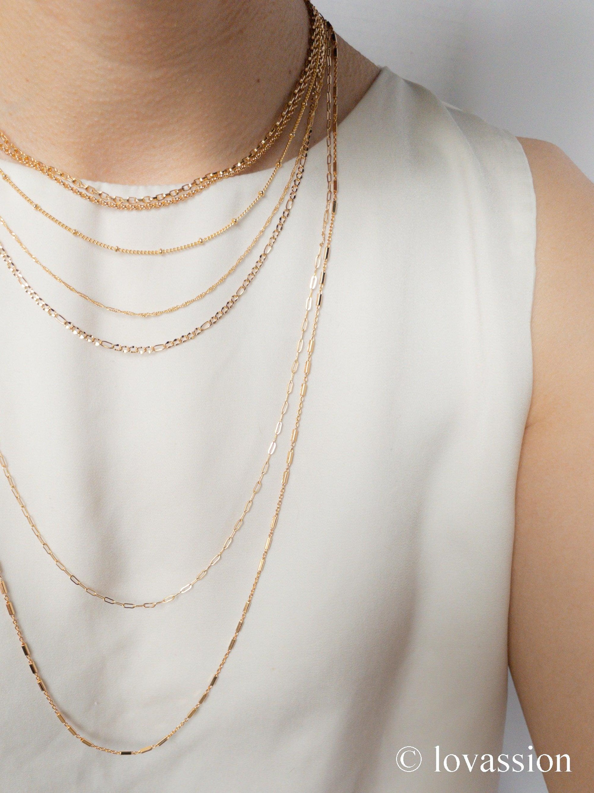 18K Gold Chain Necklace | 7 Styles - Lovassion