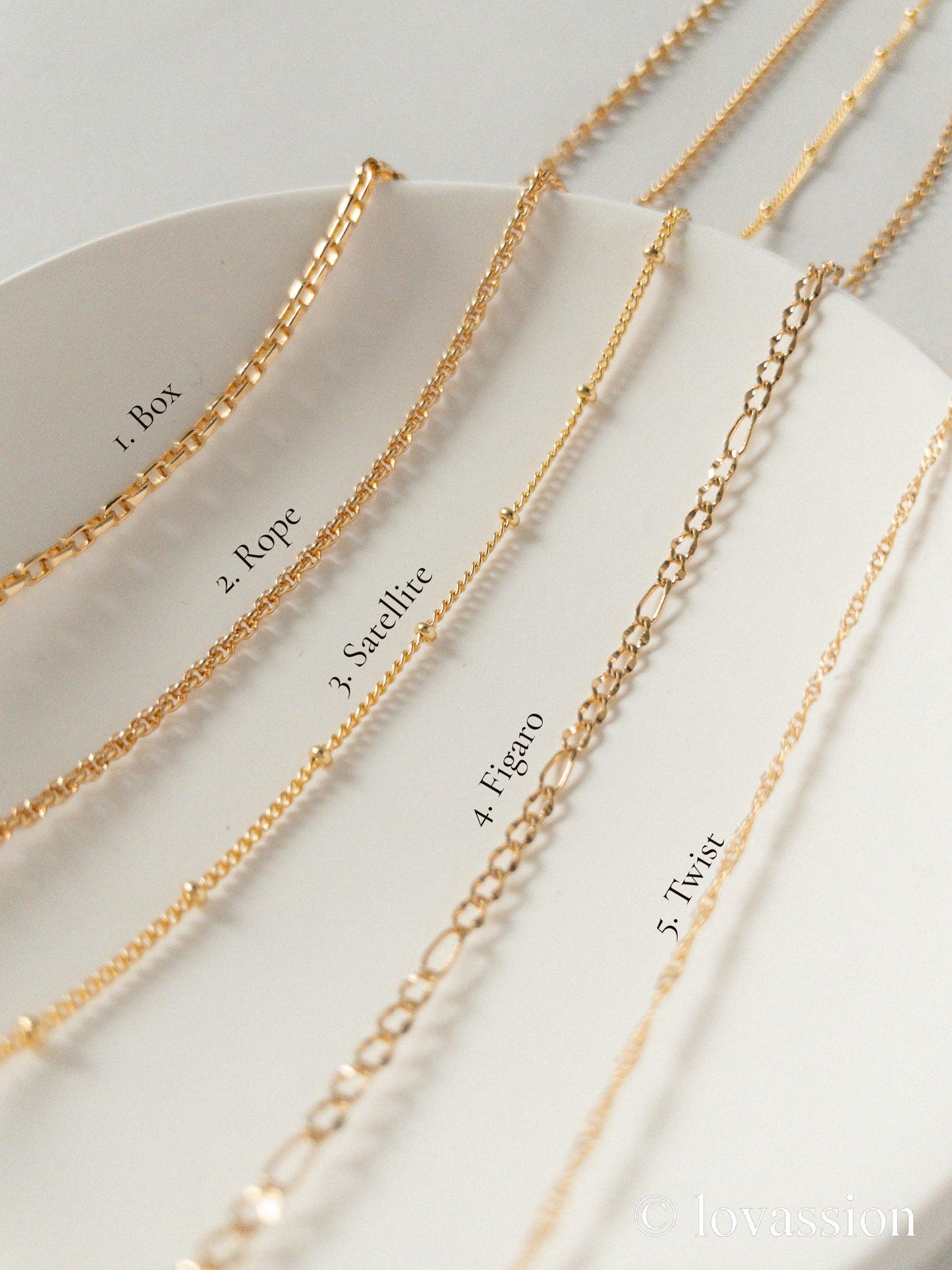 18K Gold Chain Necklace | 7 Styles - Lovassion