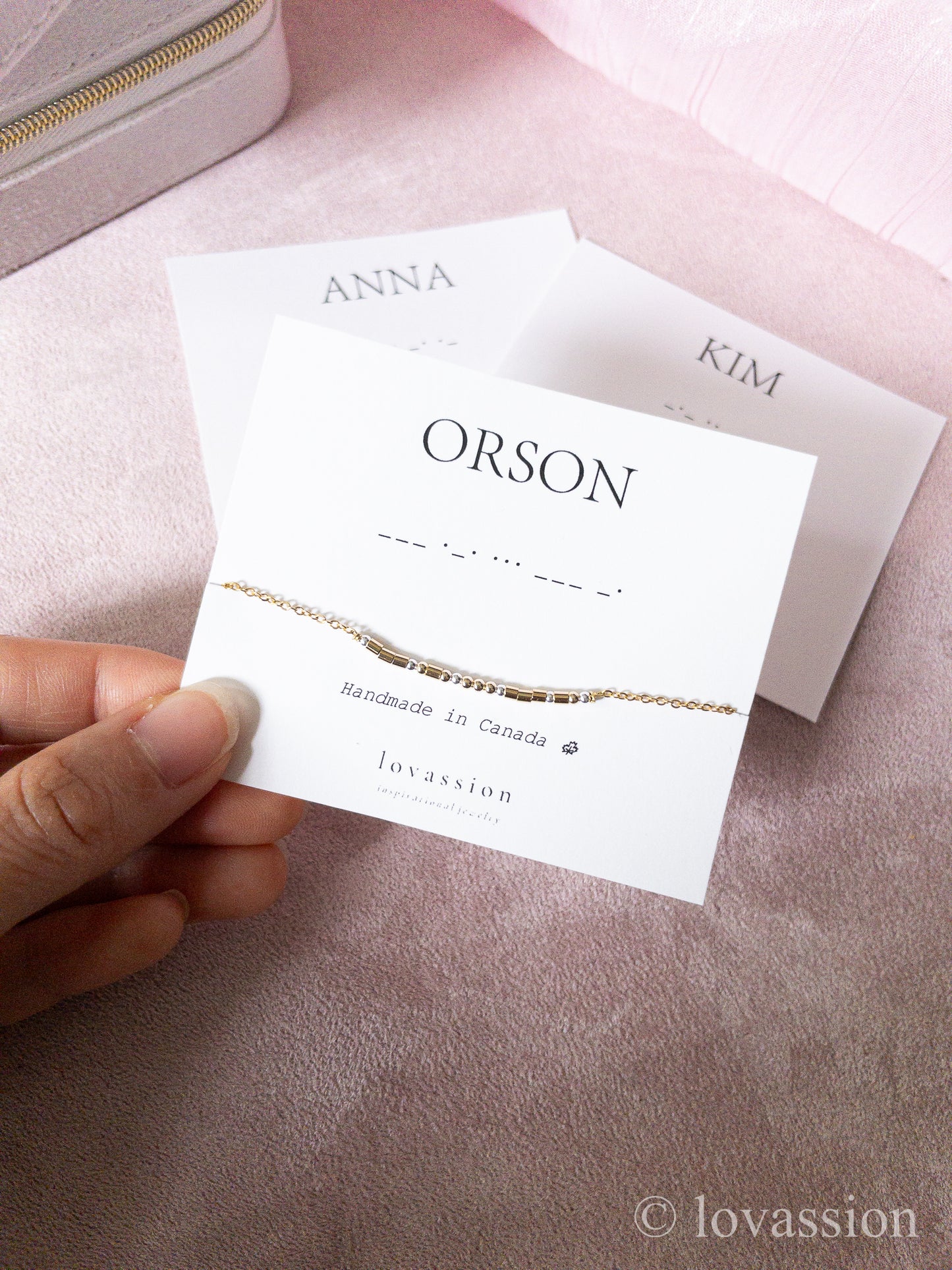 Bracelet en code Morse personnalisé 14K | Bijoux en code Morse