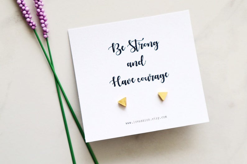 tiny triangle studs