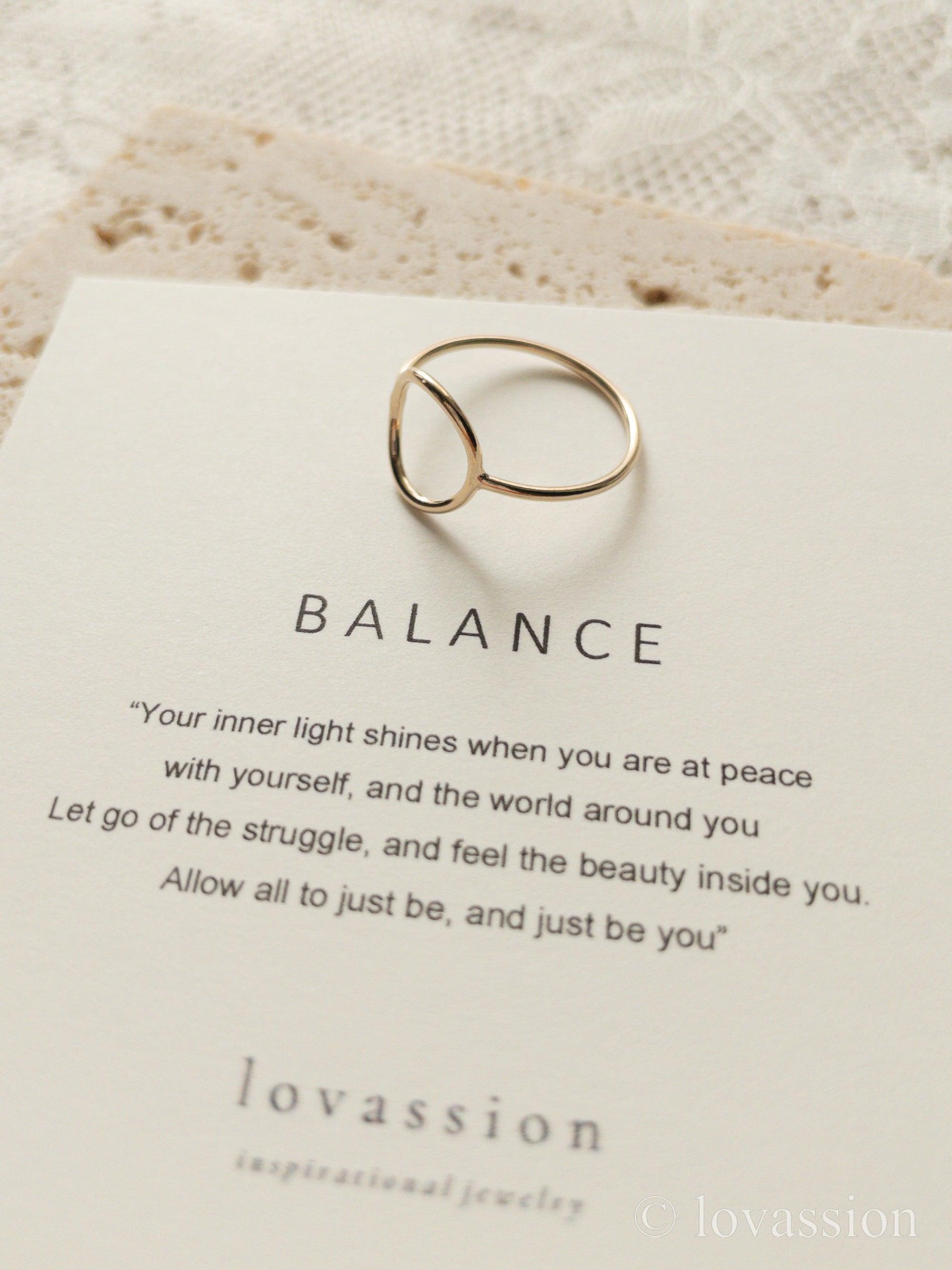 14K Open Circle Ring | Balance - Lovassion