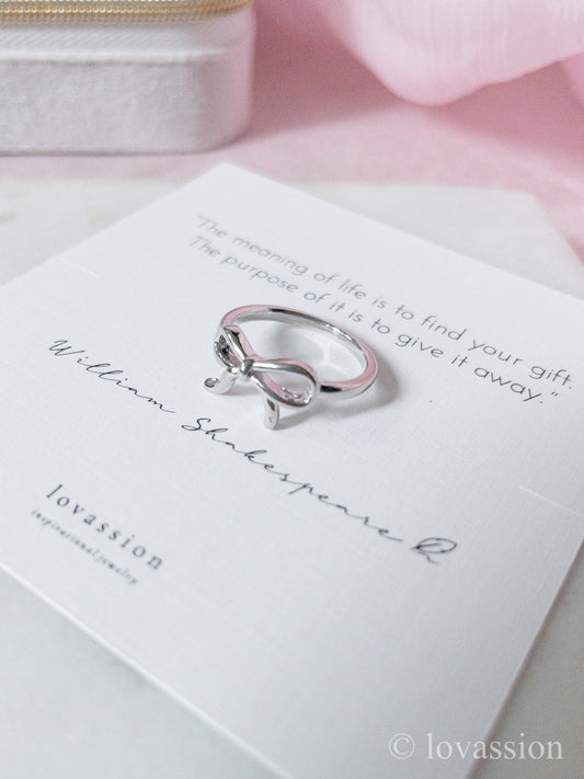 Sterling Silver Bow Ring | Waterproof Jewelry