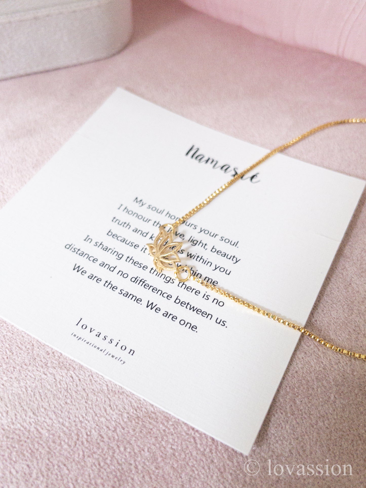 14K Tiny Lotus Flower Necklace