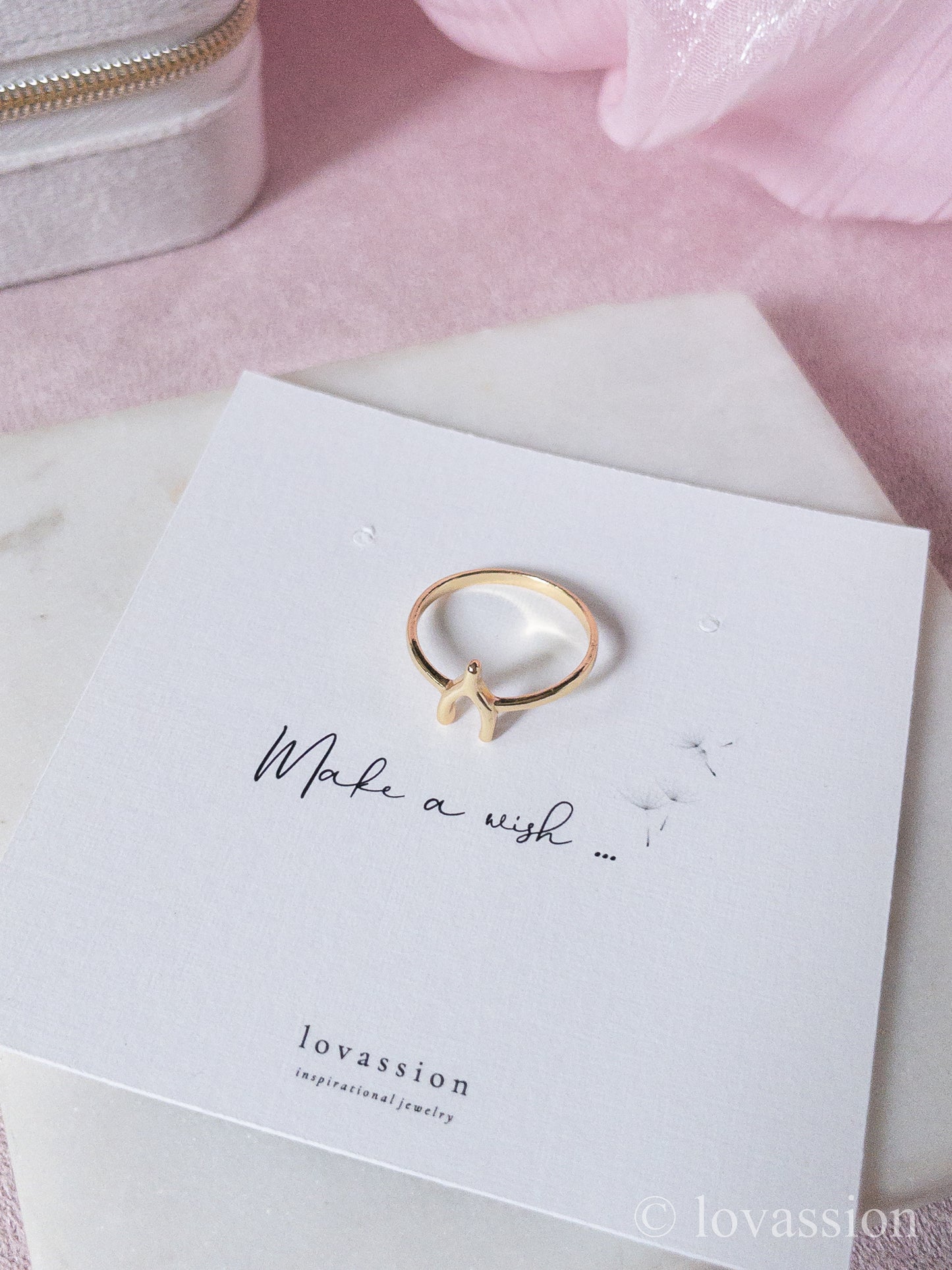 14K Gold Wishbone Ring