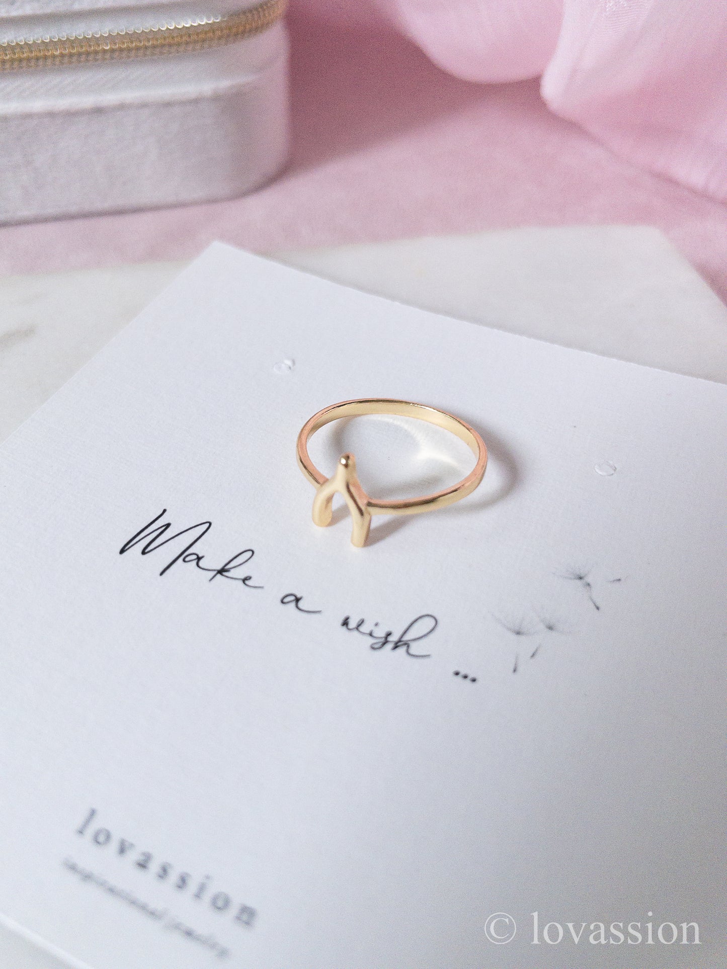 14K Gold Wishbone Ring