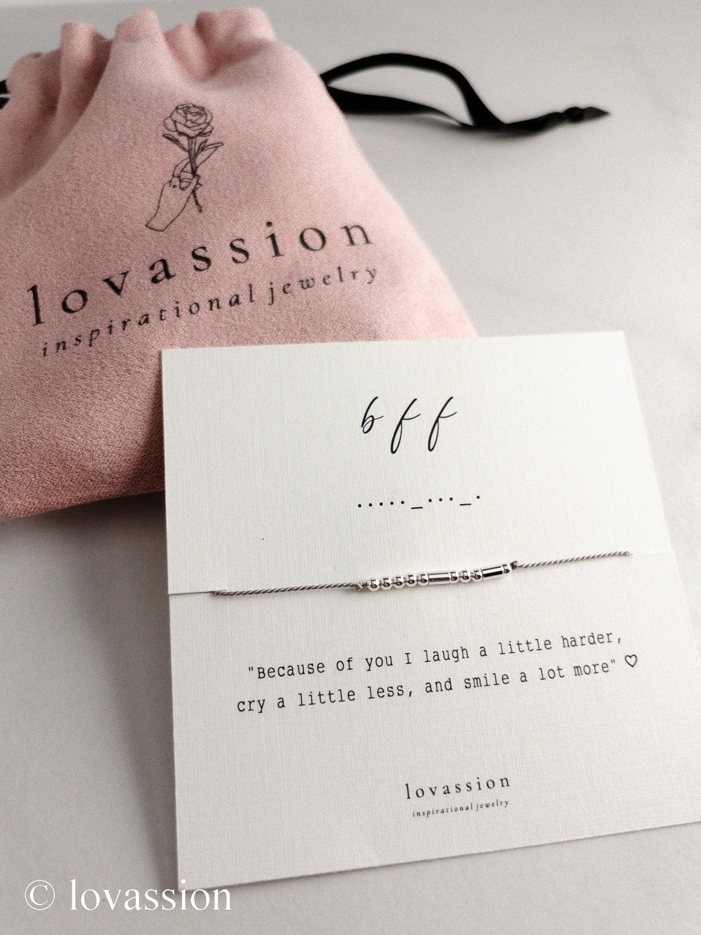 14K BFF Friendship Bracelet | Morse Code Jewelry - Lovassion