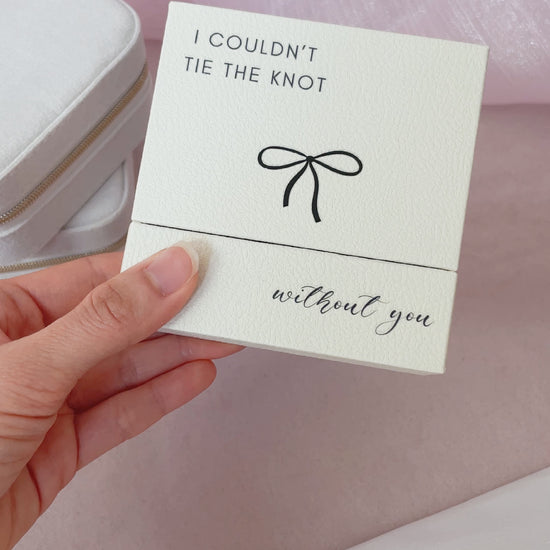 Bridesmaid Proposal Dangling Bow Necklace