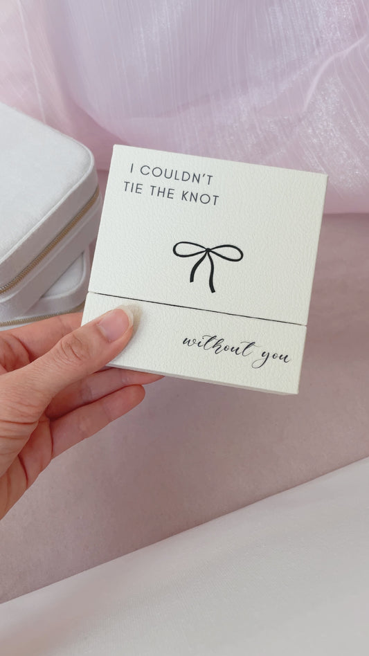 Bridesmaid Proposal Dangling Bow Necklace
