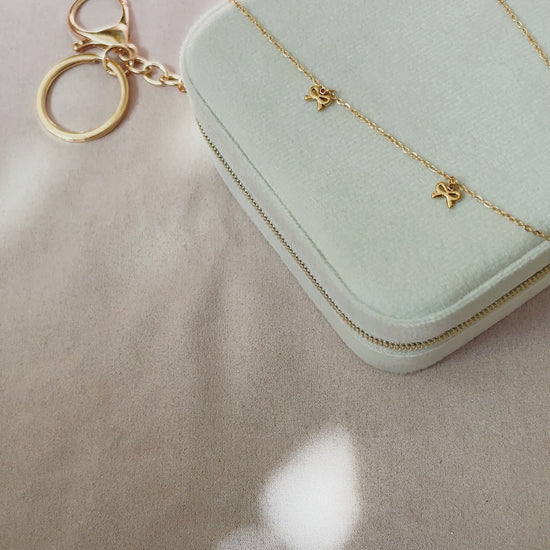 Bridesmaid Proposal Dangling Bow Necklace