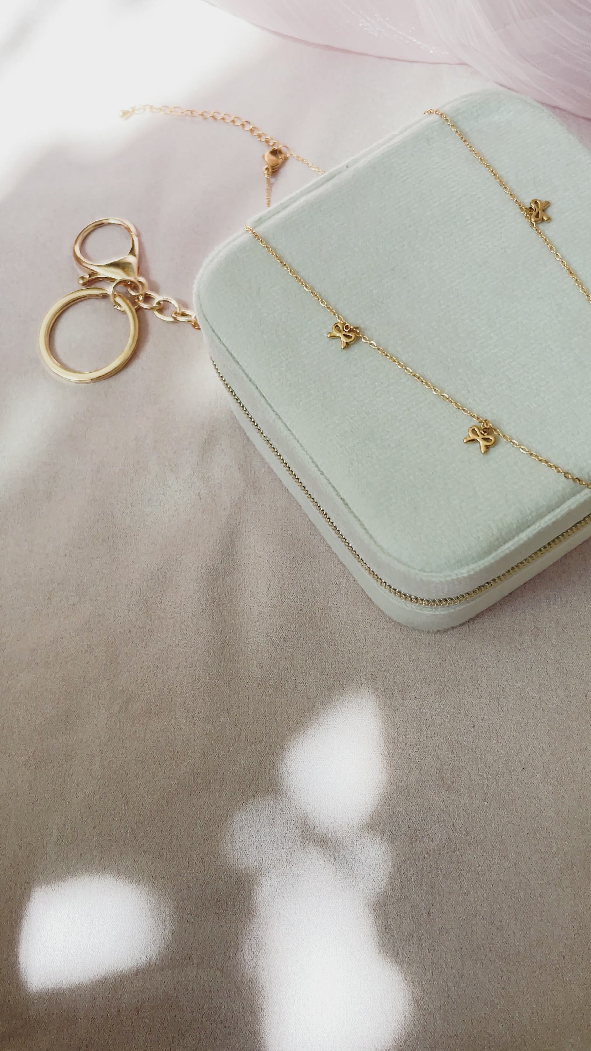 Bridesmaid Proposal Dangling Bow Necklace