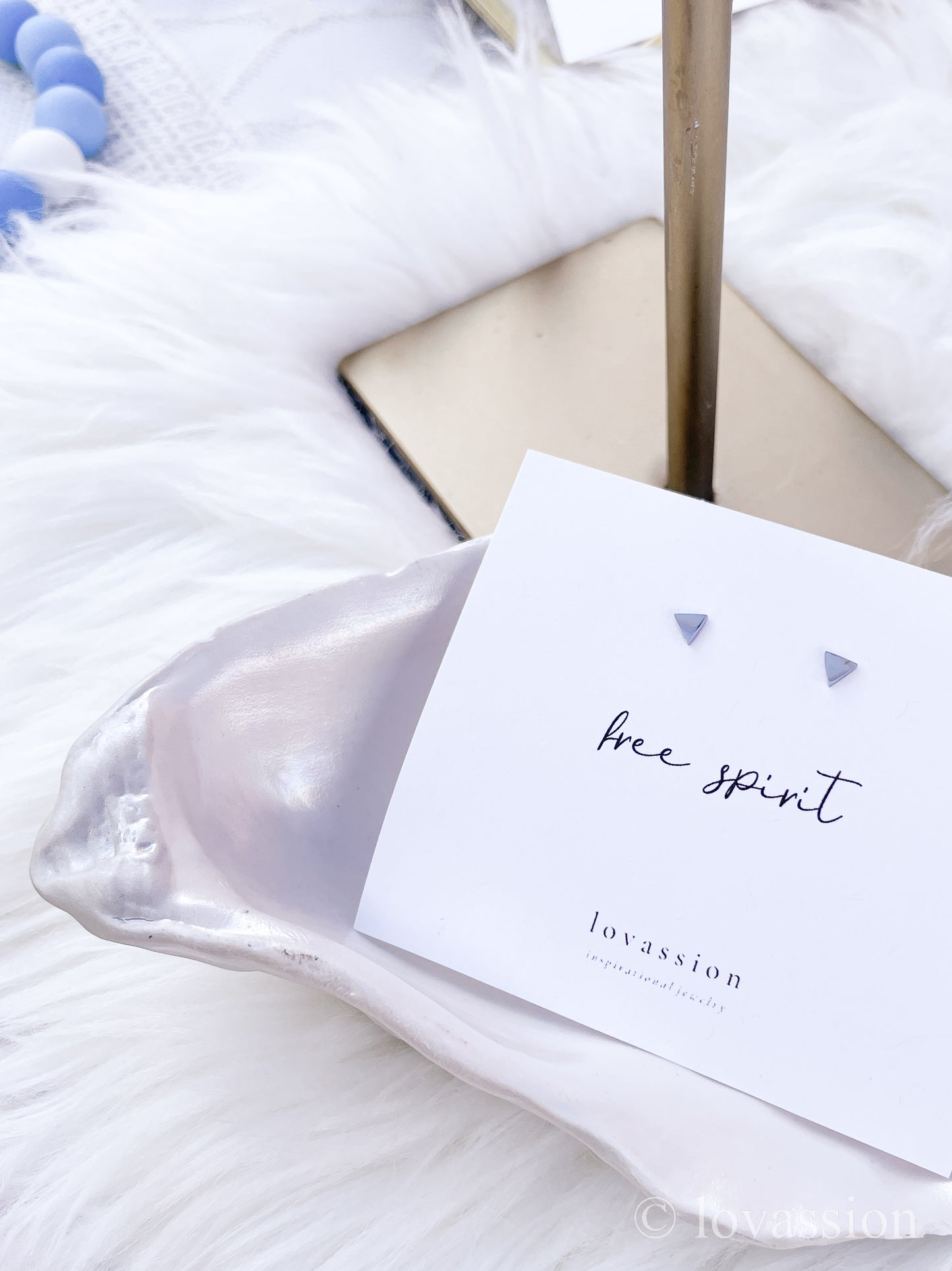 Tiny Triangle Studs | Silver