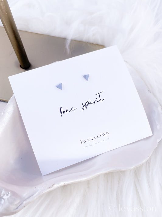 Tiny Triangle Studs | Silver