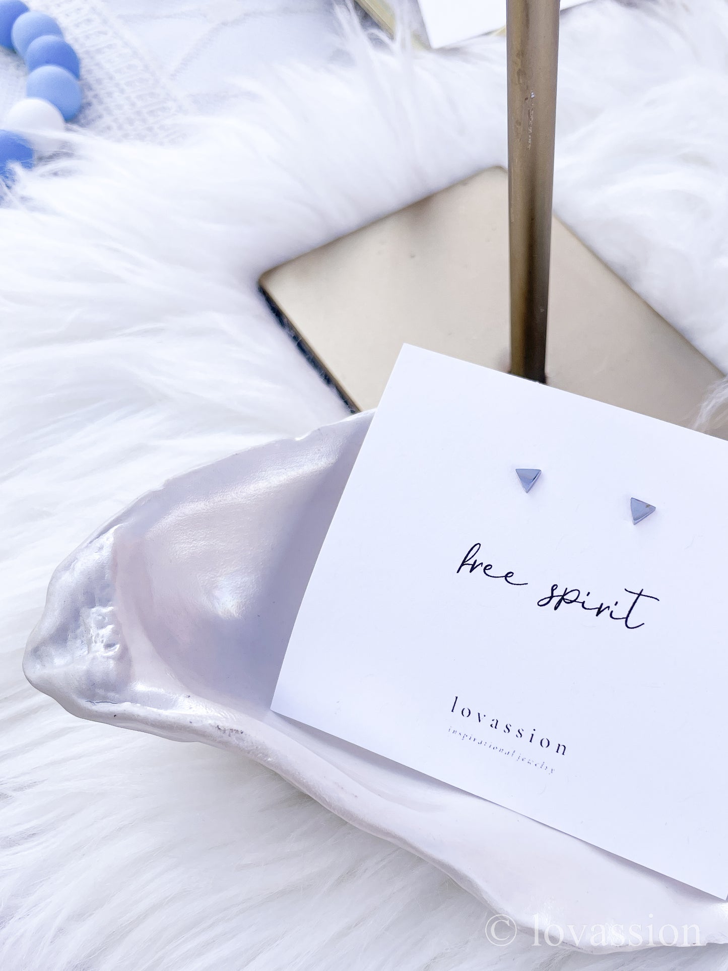 Tiny Triangle Studs | Silver