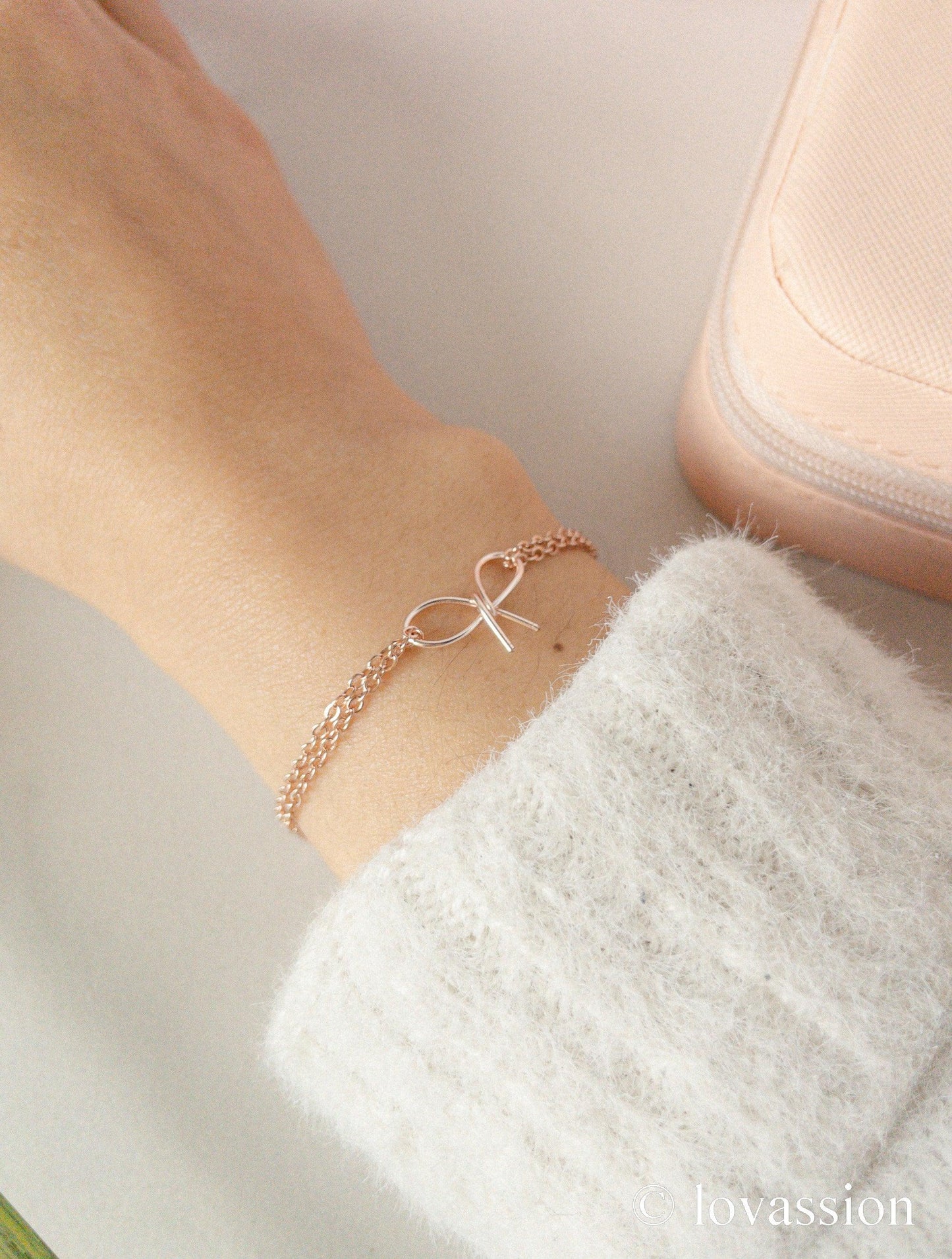 14K Bow Friendship Bracelet - Lovassion