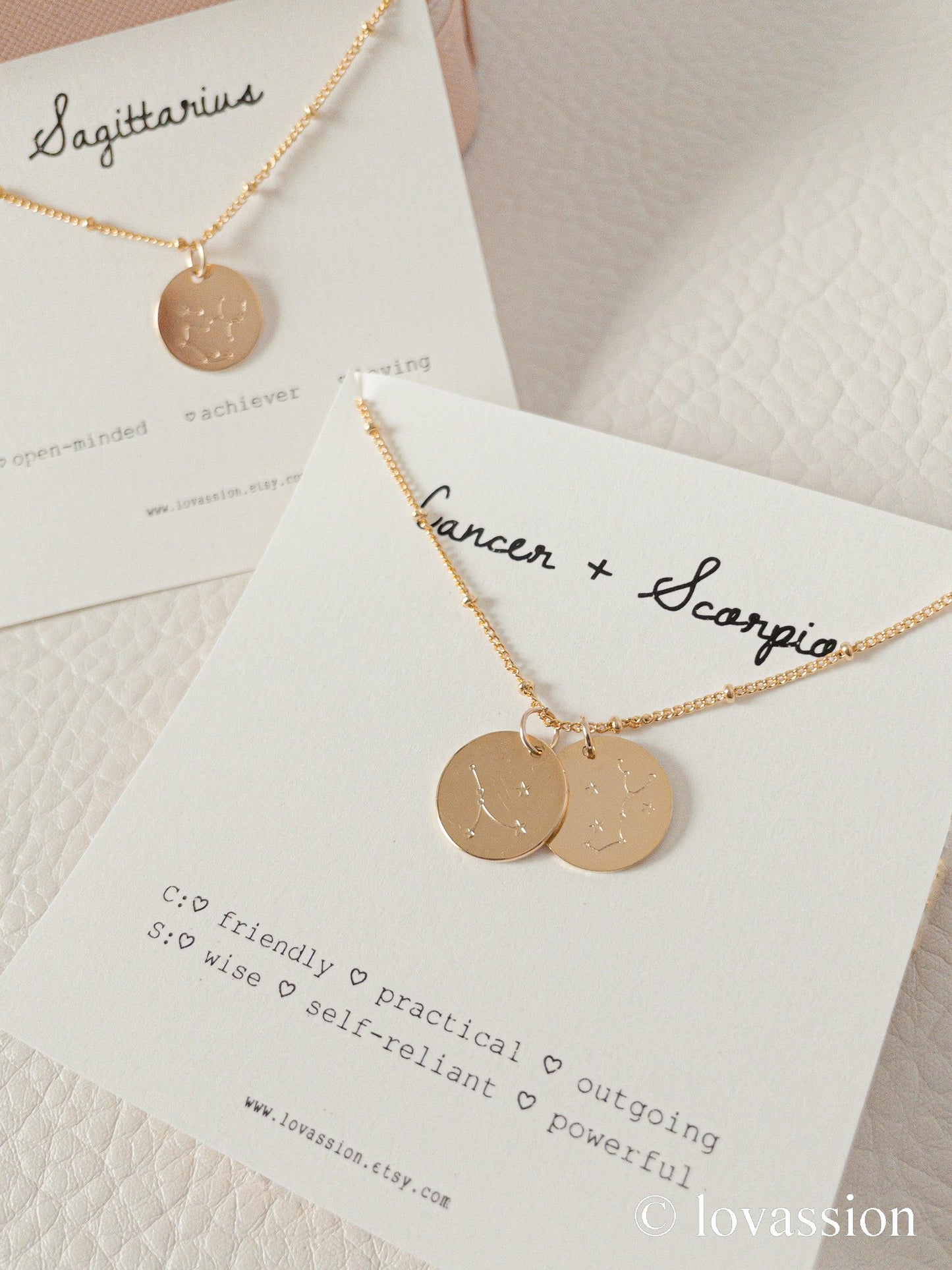 14K Zodiac Constellation Necklace - Lovassion